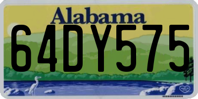AL license plate 64DY575