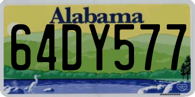 AL license plate 64DY577