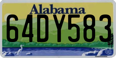 AL license plate 64DY583