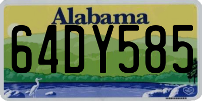 AL license plate 64DY585