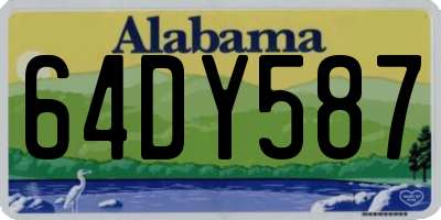 AL license plate 64DY587