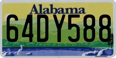 AL license plate 64DY588