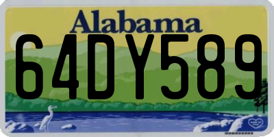 AL license plate 64DY589
