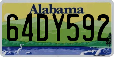 AL license plate 64DY592