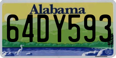 AL license plate 64DY593