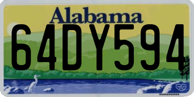 AL license plate 64DY594
