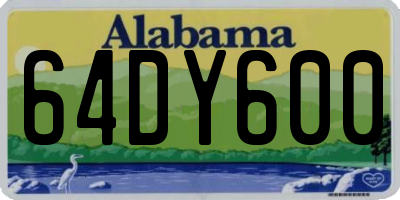 AL license plate 64DY600