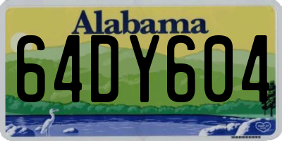 AL license plate 64DY604
