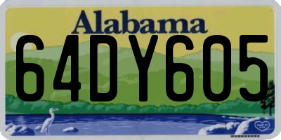 AL license plate 64DY605