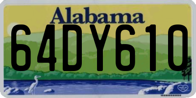AL license plate 64DY610