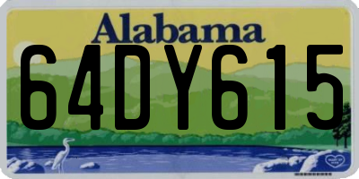 AL license plate 64DY615