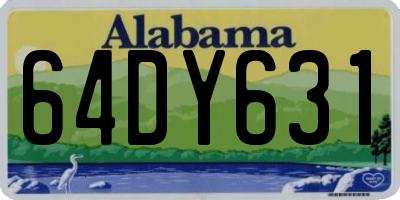 AL license plate 64DY631
