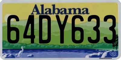 AL license plate 64DY633