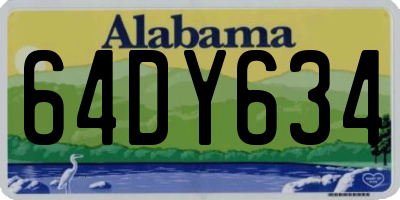 AL license plate 64DY634