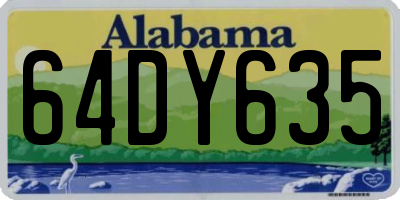AL license plate 64DY635