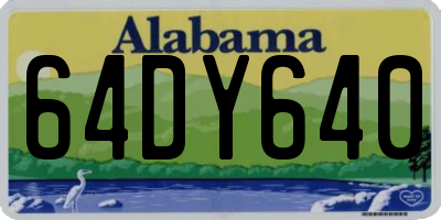 AL license plate 64DY640