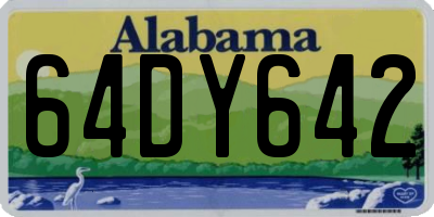 AL license plate 64DY642
