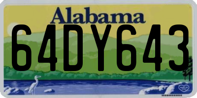 AL license plate 64DY643