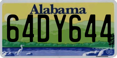 AL license plate 64DY644