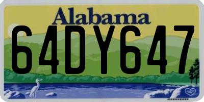 AL license plate 64DY647