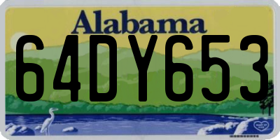 AL license plate 64DY653