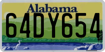 AL license plate 64DY654
