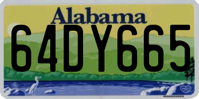 AL license plate 64DY665