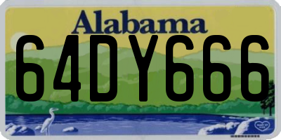 AL license plate 64DY666