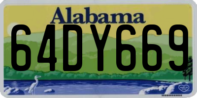 AL license plate 64DY669