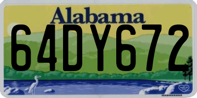 AL license plate 64DY672
