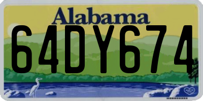 AL license plate 64DY674