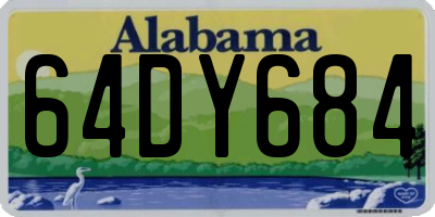 AL license plate 64DY684