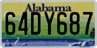 AL license plate 64DY687