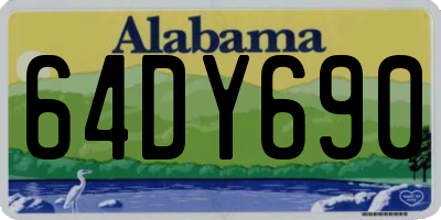AL license plate 64DY690