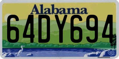AL license plate 64DY694
