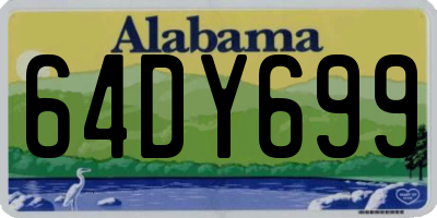 AL license plate 64DY699