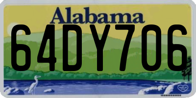 AL license plate 64DY706