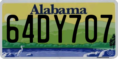AL license plate 64DY707