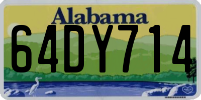 AL license plate 64DY714