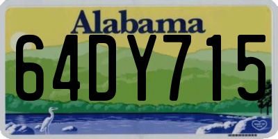 AL license plate 64DY715