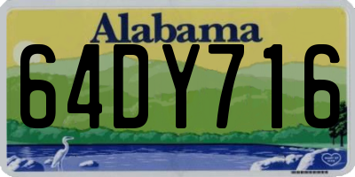 AL license plate 64DY716