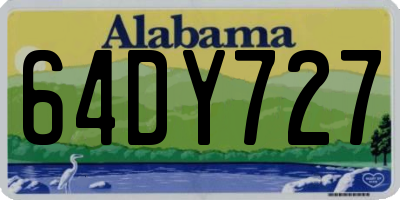 AL license plate 64DY727