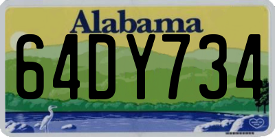 AL license plate 64DY734