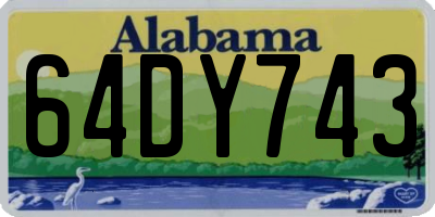 AL license plate 64DY743