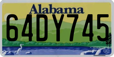 AL license plate 64DY745