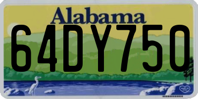 AL license plate 64DY750
