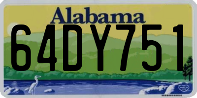 AL license plate 64DY751