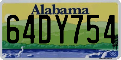 AL license plate 64DY754
