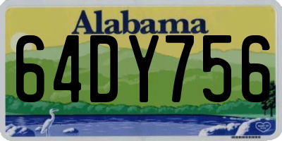 AL license plate 64DY756