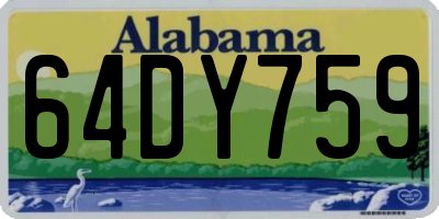 AL license plate 64DY759